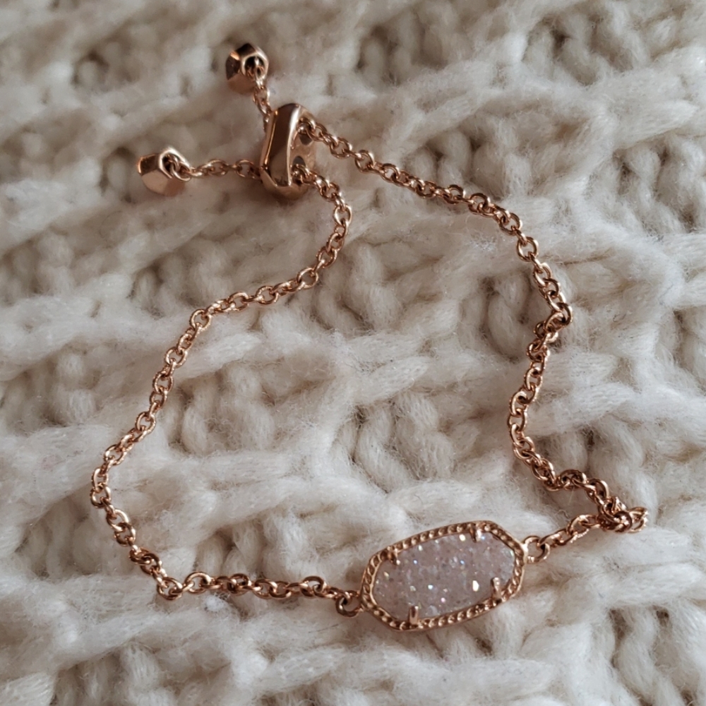 Rose Gold White Druzy Kendra Scott bracelet